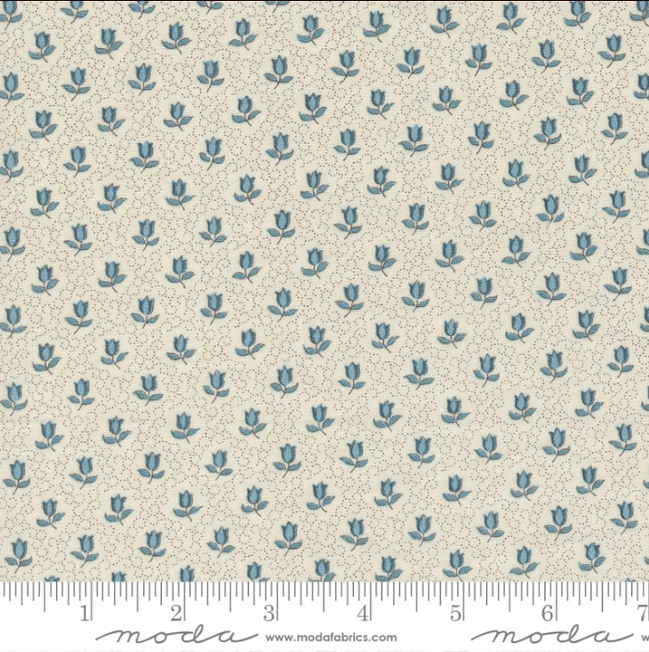 Antoinette - Florals Pearl French Blue