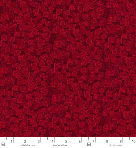 Hopscotch - Overlapping Squares - Wild Strawberry