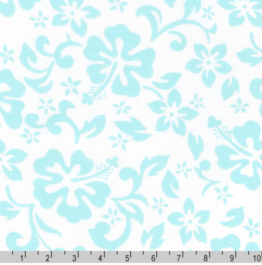 Aloha Flannel - Tropical Florals Sea Glass Flannel