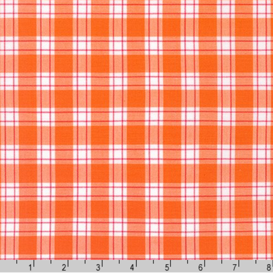 Kitchen Window Wovens - Check Plaid Orangeade