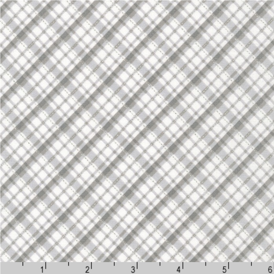 Holiday Charms - Plaid Silver - Robert Kaufman