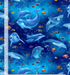 Playful dolphins and fish swimming on Ocean Life fabric by Timeless Treasures