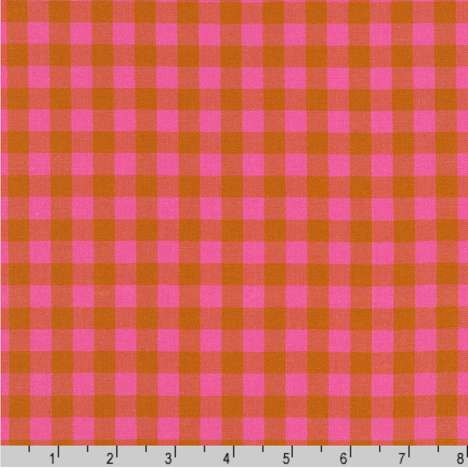 Kitchen Window Wovens - Yarn Dyed 1/2 inch Gingham Dragon Fruit Yardage