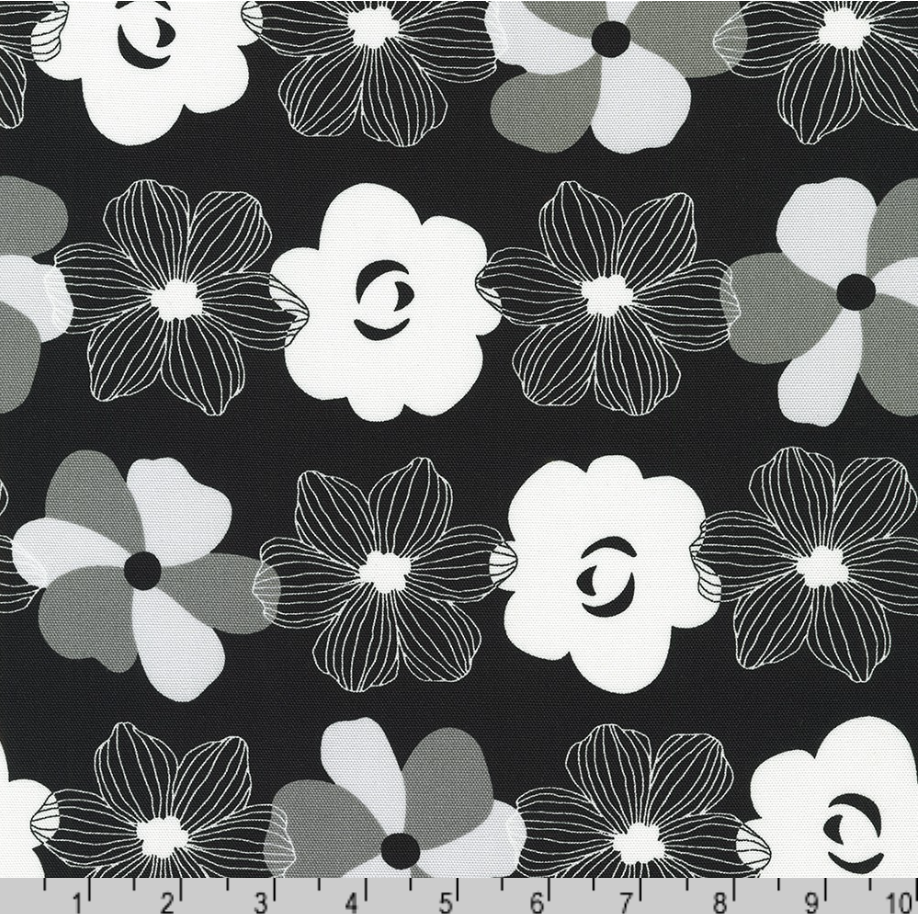 Sevenberry Canvas Prints - Florals on Black - Remnant