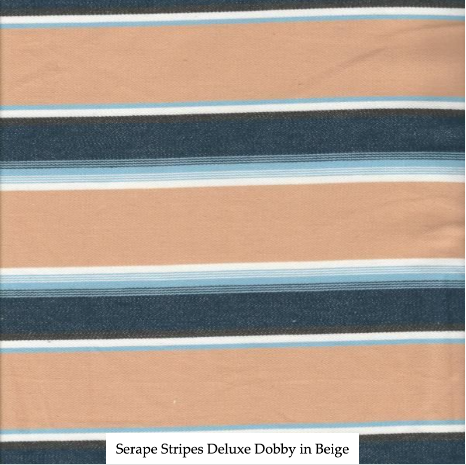 Serape Stripes Deluxe - Dobby Weave Beige fabric by Studio RK for Robert Kaufman, 100% cotton with subtle textured stripes and a southwestern look.