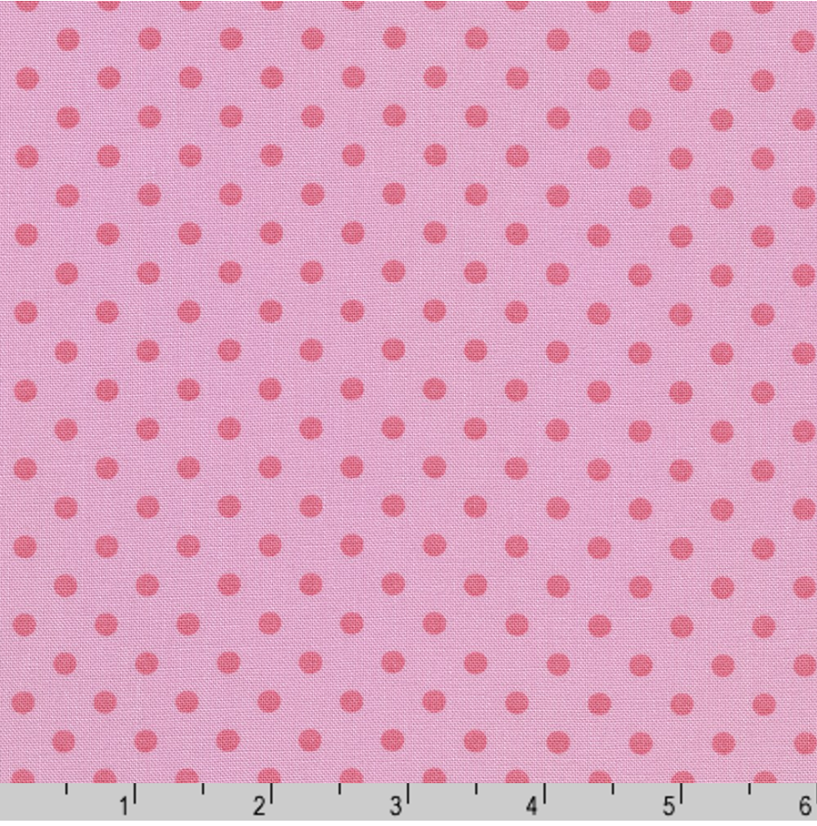 Sevenberry Dots-A-Lot - Mauve Pink Dots Yardage