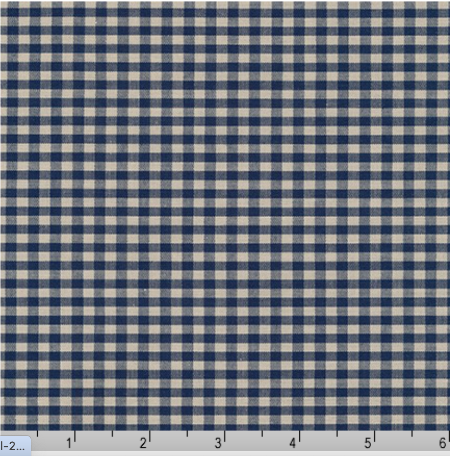 Crawford Gingham - Yarn Dyed 1/8 Inch Gingham Navy Yardage