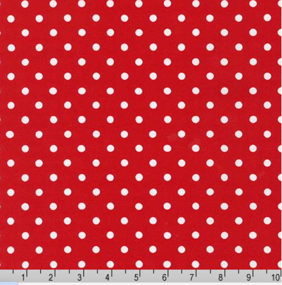 Sevenberry Petite Basics - Dots Red Yardage