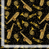 Classical Music - Tossed Brass Instruments Metallic Yardage