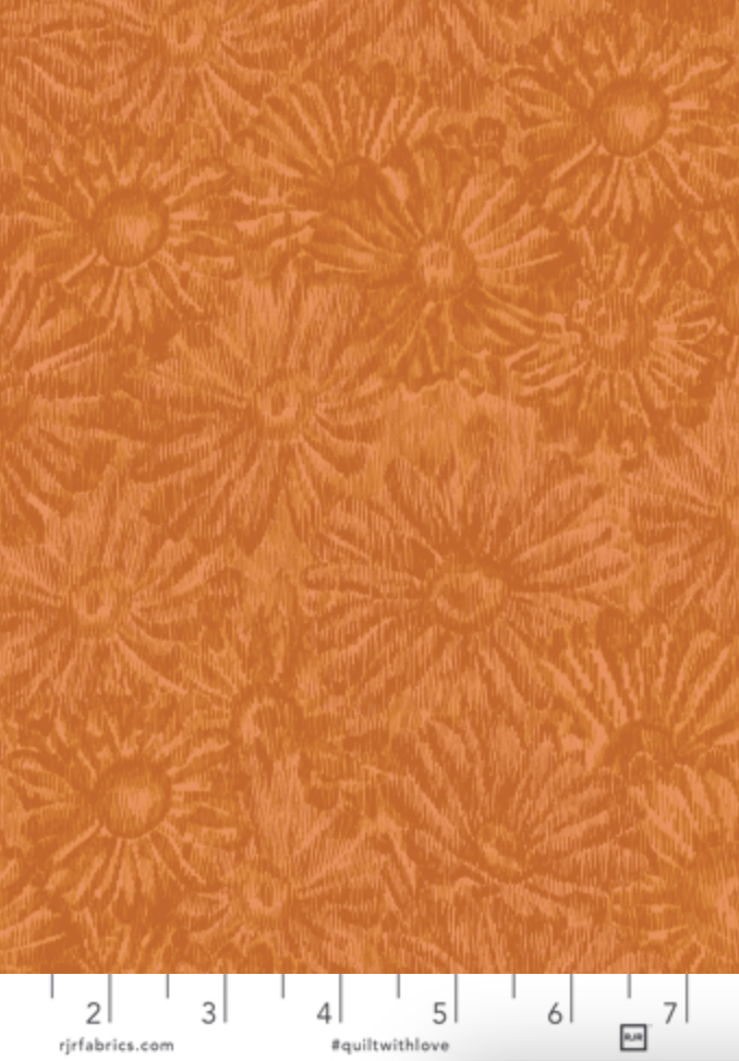 Andalucia - Daisies Kumquat Yardage