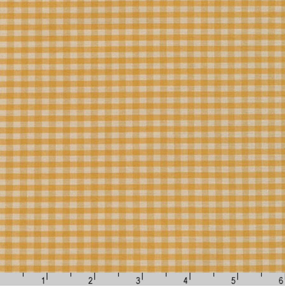Crawford Gingham - Yarn Dyed 1/8 Inch Gingham Mustard Yardage