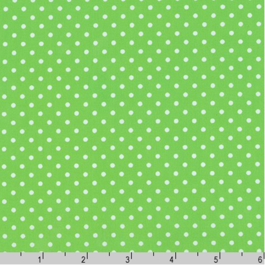 Sevenberry Petite Basics - Dots Green Yardage