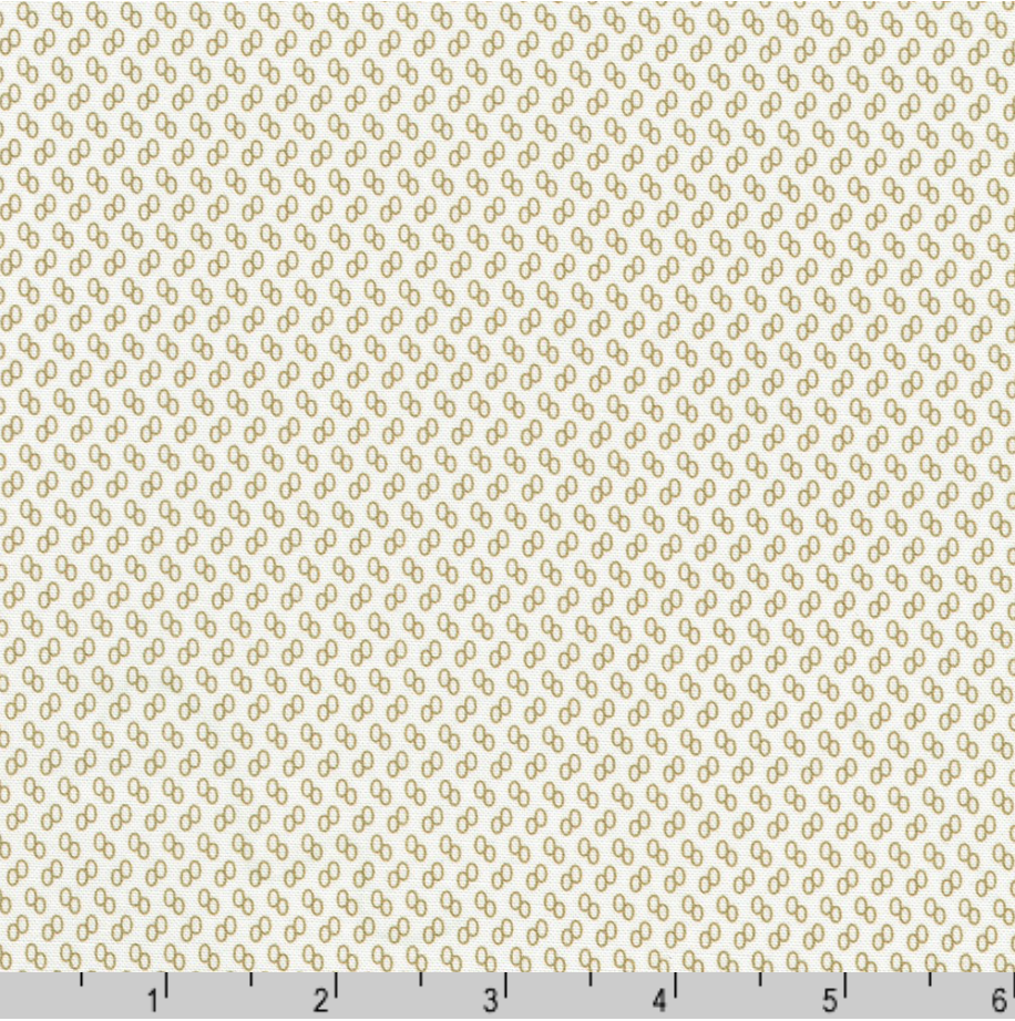 Flowerhouse - Georgina - Dots Vintage White Yardage