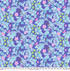 Leicester Cobalt cotton lawn fabric by Kaffe Fassett and The Original Morris & Co. featuring swirling blue leaves and colorful flowers by Free Spirit Fabrics.