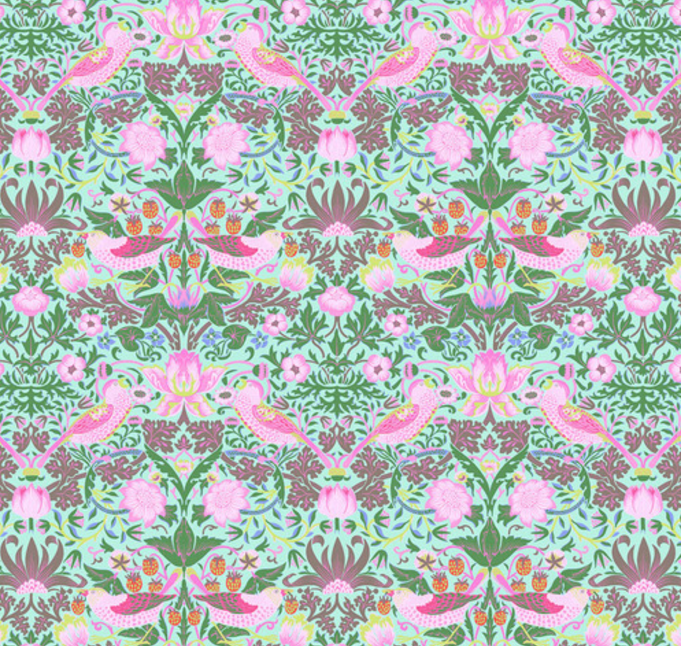 Strawberry Thief - Aqua Yardage