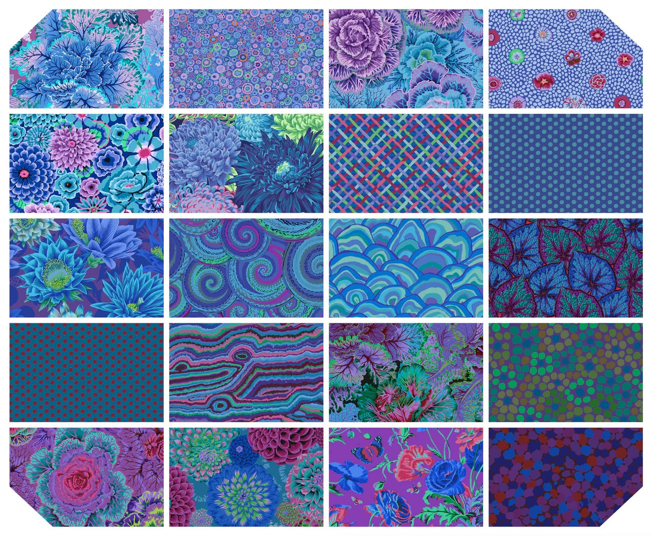 Kaffe Fassett Collective - Classics Plus Royal 10" Squares