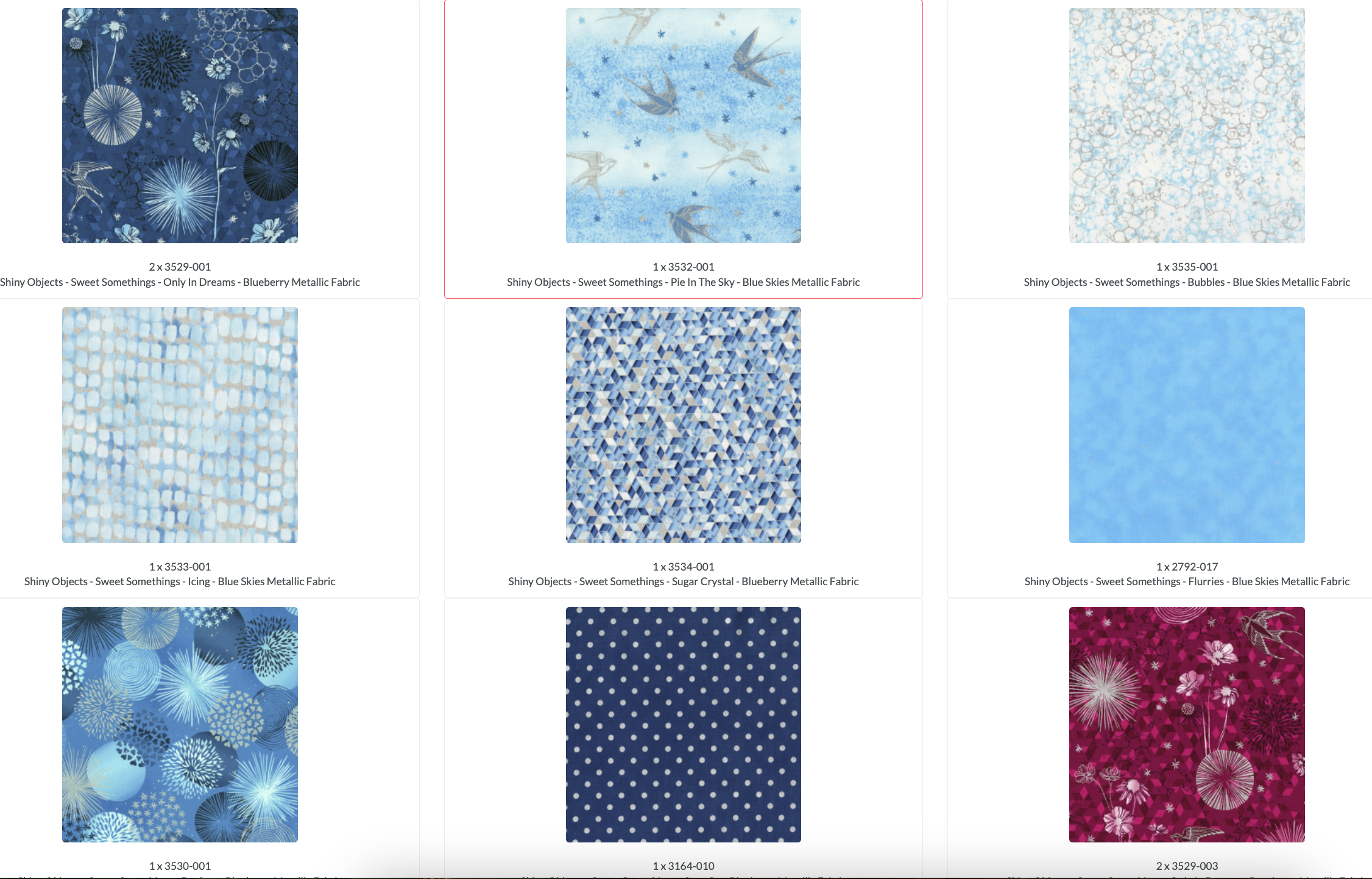 Shiny Objects - Sweet Somethings Patty Cake/Layer Cake