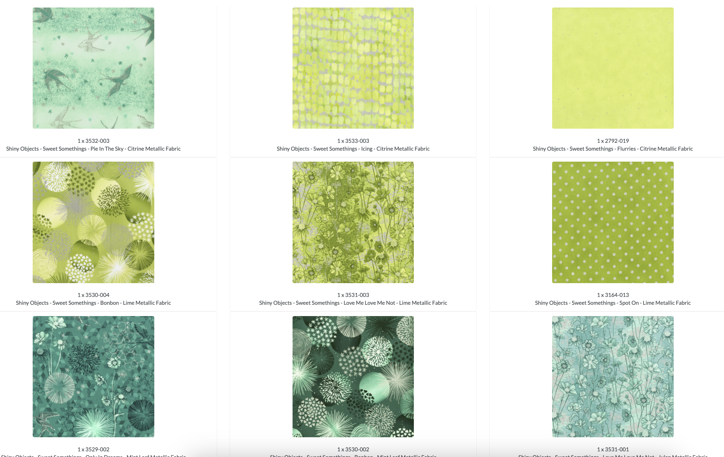 Shiny Objects - Sweet Somethings Patty Cake/Layer Cake