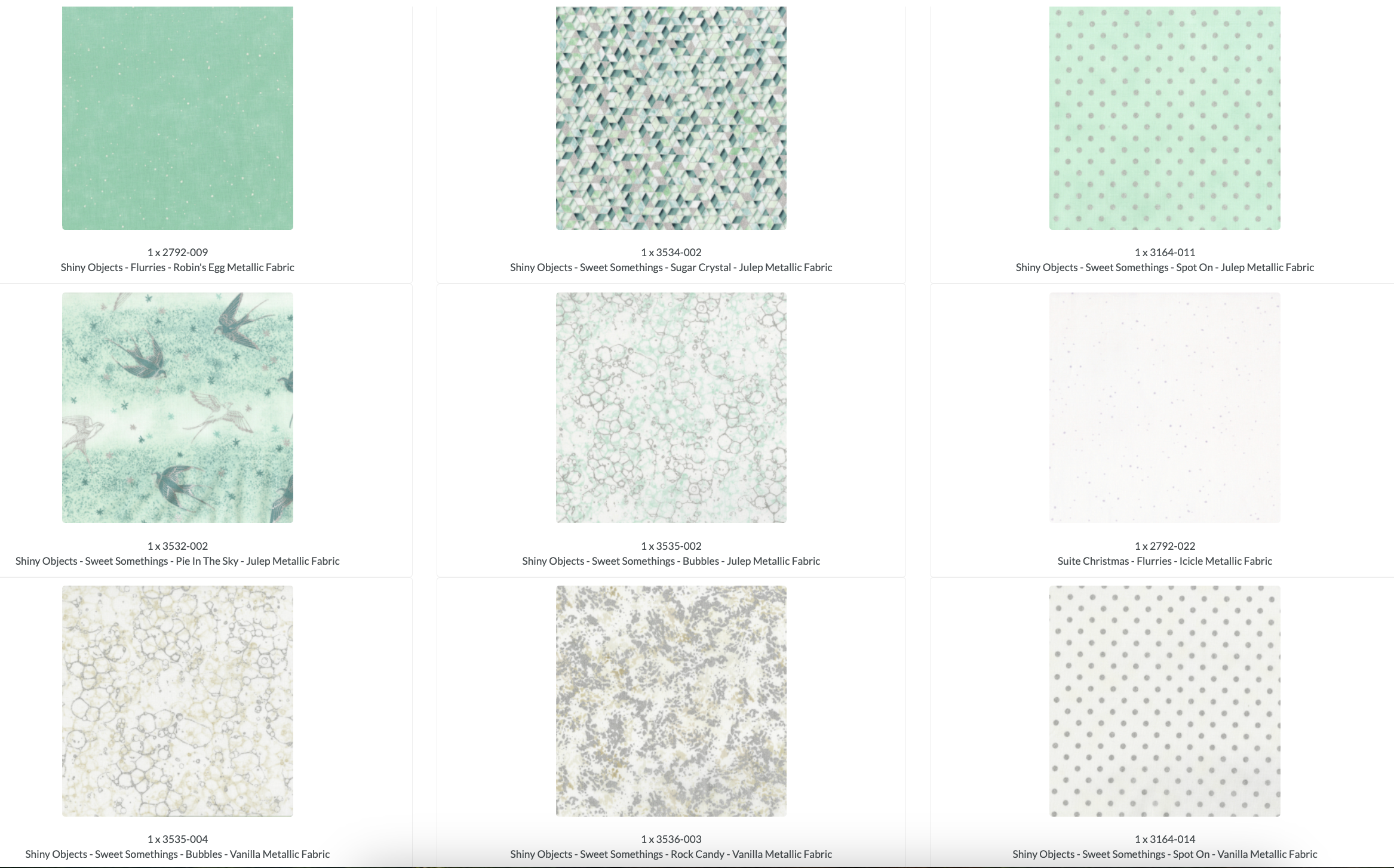 Shiny Objects - Sweet Somethings Patty Cake/Layer Cake