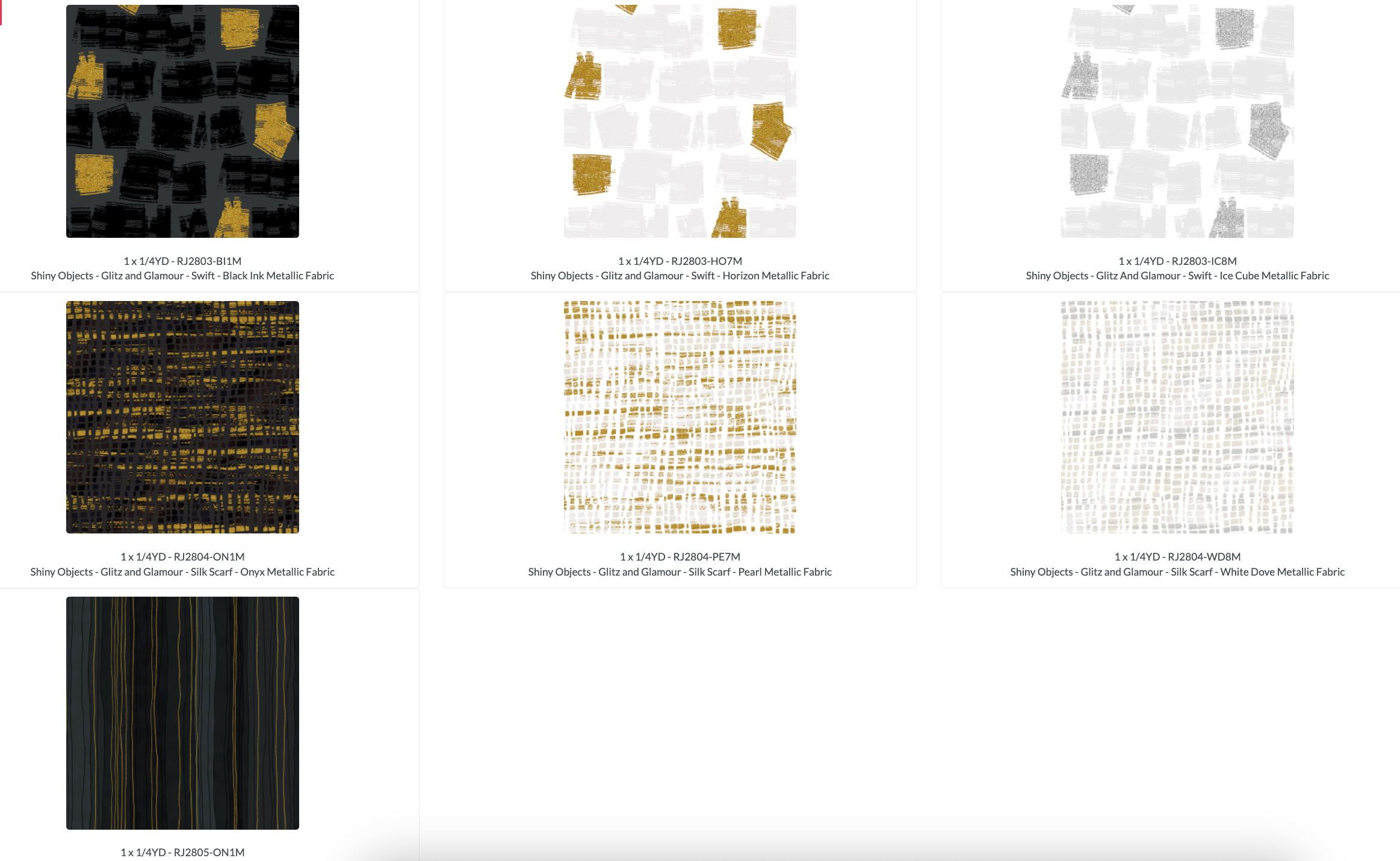 Shiny Objects - Glitz and Glamour - Neutral Metallic Fat Quarter Bundle - 16 Fat Quarters