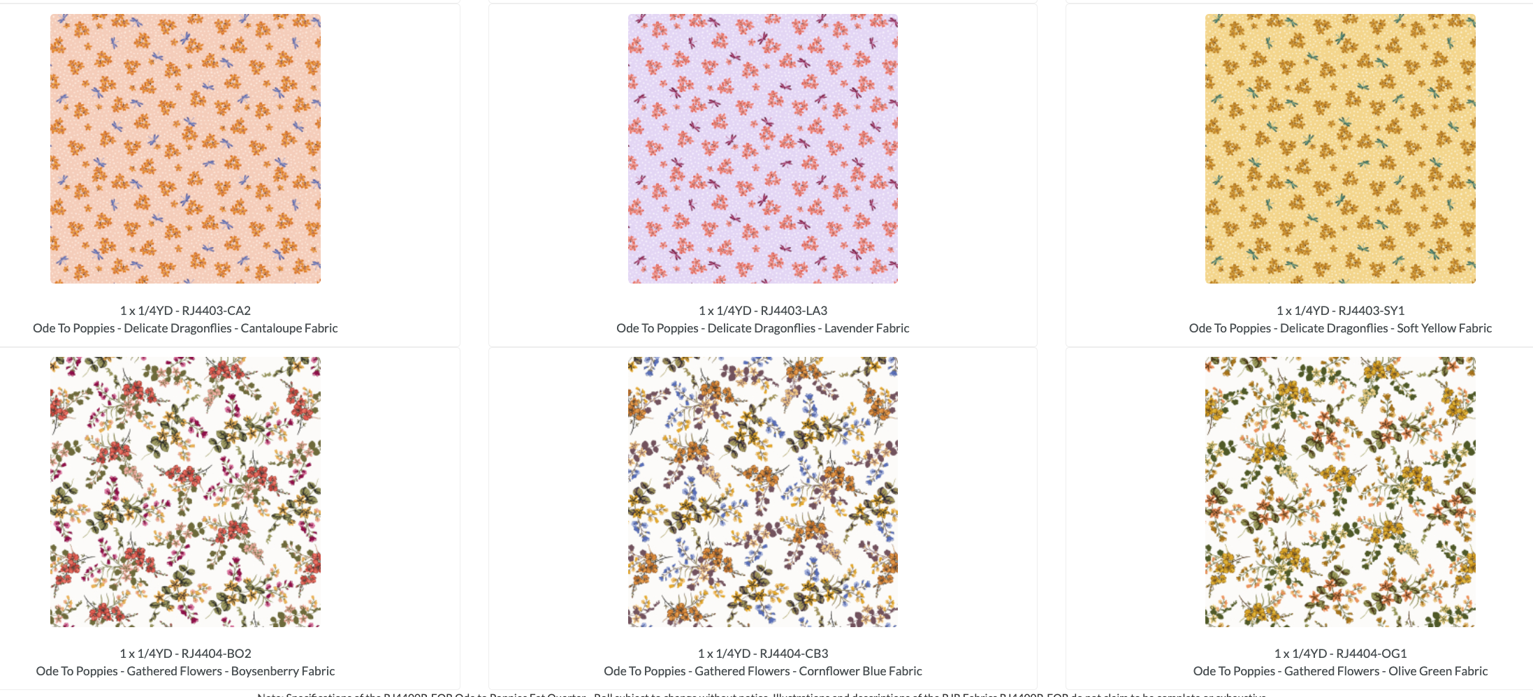 Ode to Poppies 5x5 Pack/Charm Pack