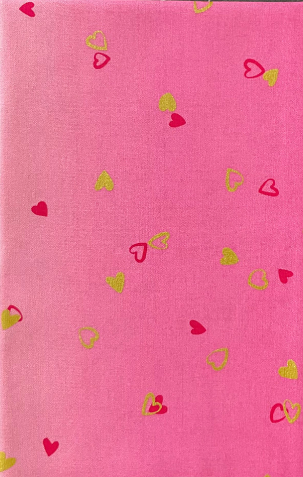 I Heart Ombre Metallic - Hot Pink Yardage