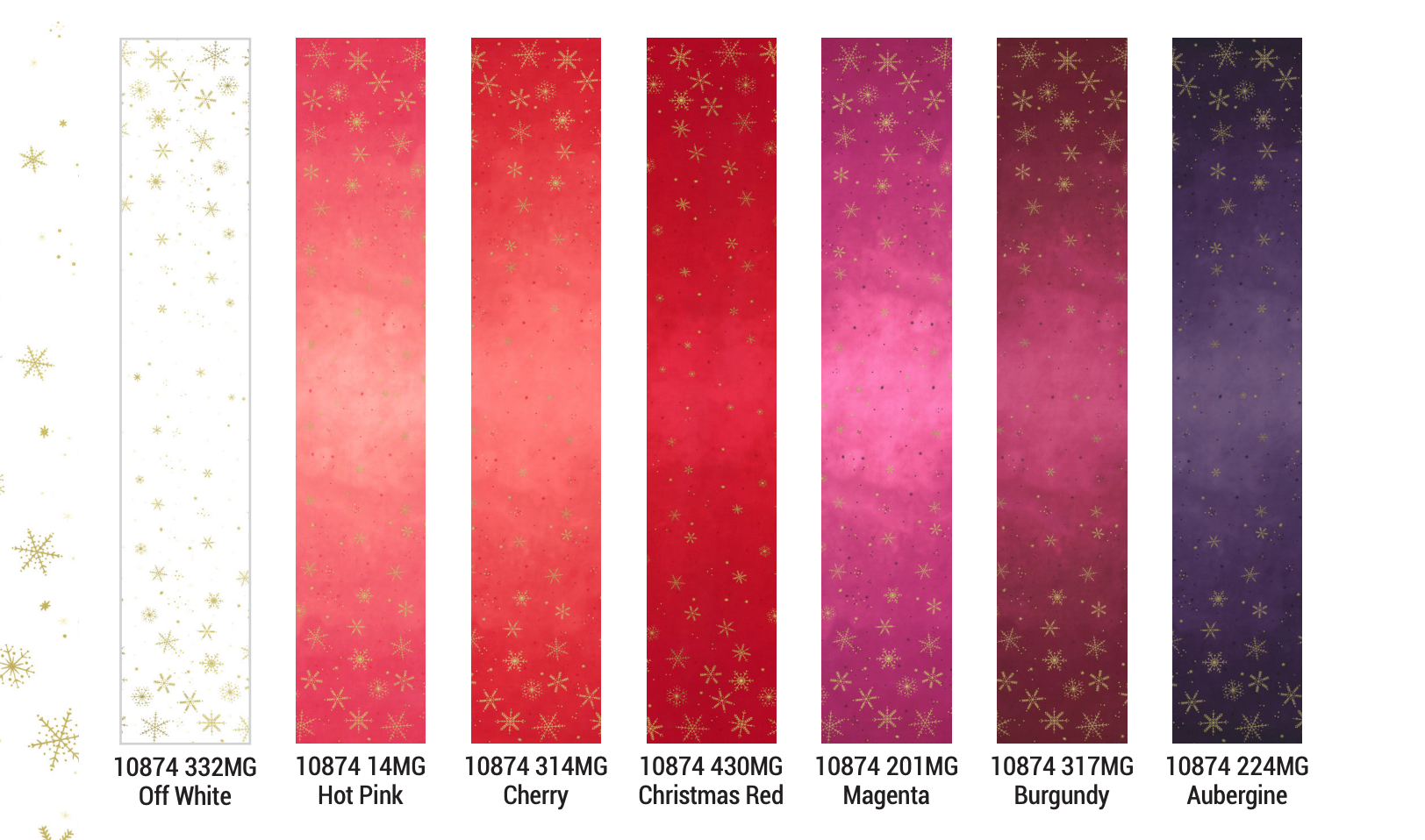 Ombre Flurries Metallic - Christmas Red Yardage