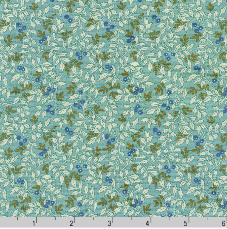Sevenberry Petite Nostalgia - Foliage Mint Yardage