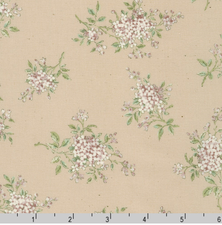 Sevenberry Petite Nostalgia - Floral Antique Pink Yardage