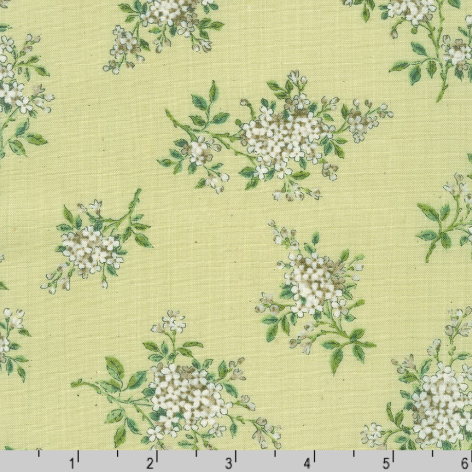Sevenberry Petite Nostalgia - Floral Custard Yardage