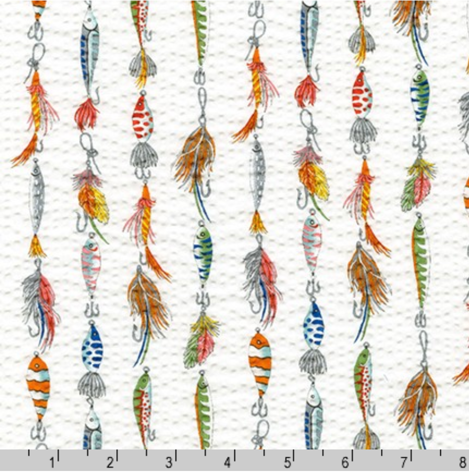 Plisse Collection - Fishing Baits and Lures White Yardage