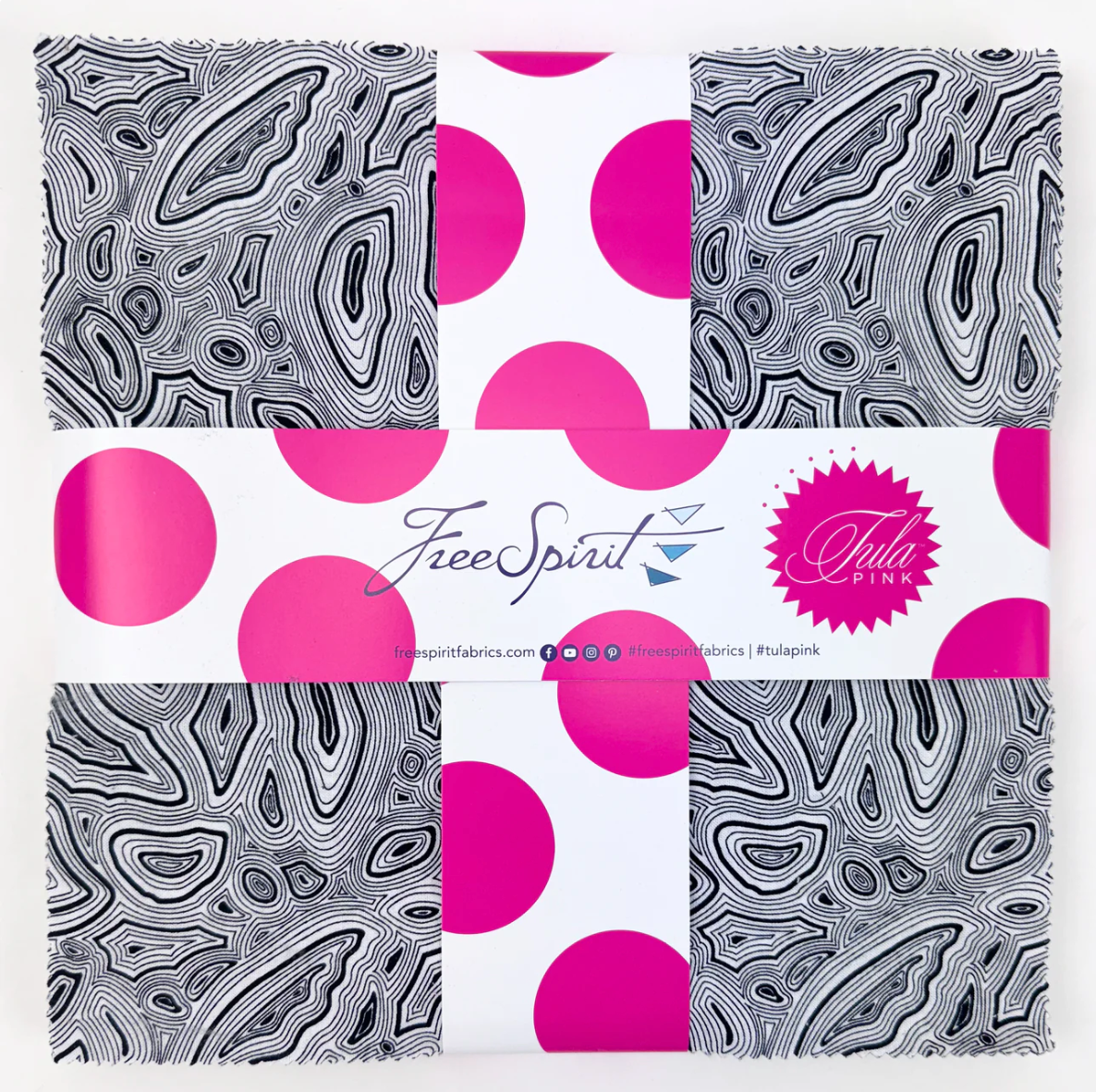 Tula Pink - True Colors - Graphite 10" Charm Pack/Layer Cake