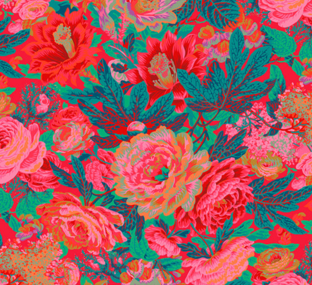 Kaffe Fassett Collective Stash - Floral Burst Red Yardage