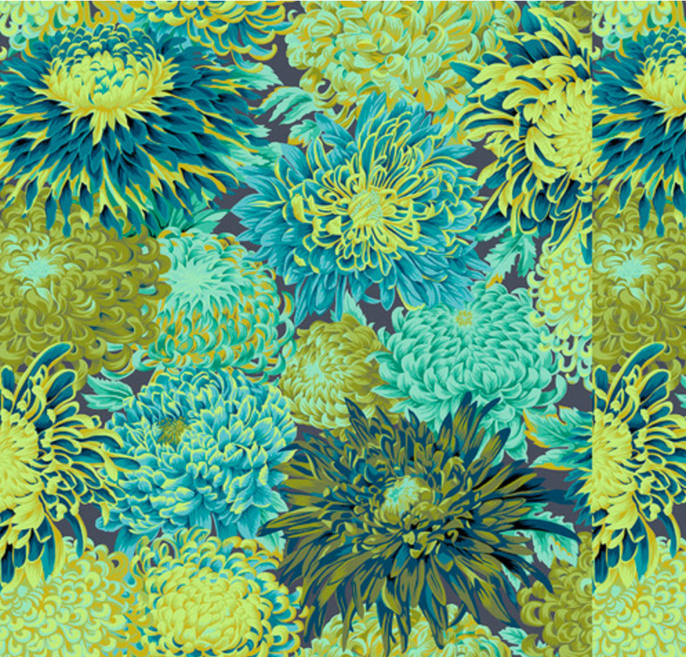 Kaffe Fassett Collective Classics - Japanese Chrysanthemum Forest Yardage