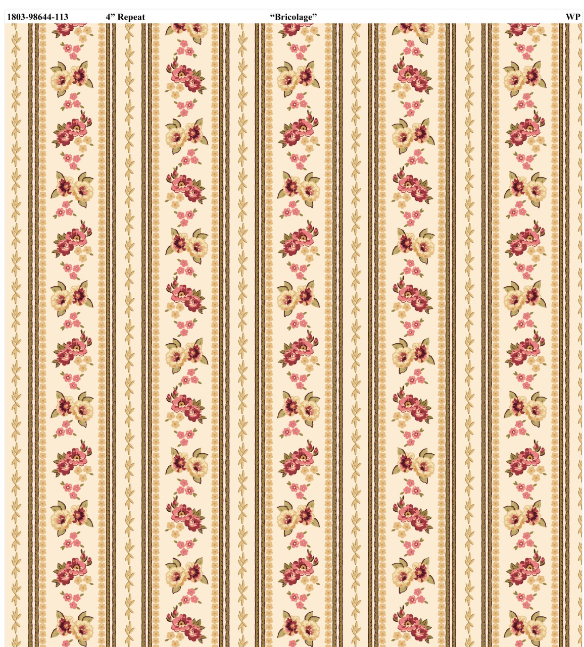 Bricolage - Ticking Stripe Ivory - Remnant