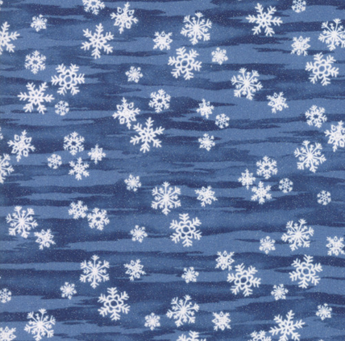 Forest Frost Glitter Favorites - Metallic Snowflakes Blue - Remnant