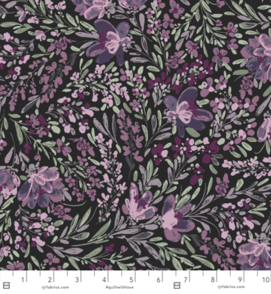 Butterflies In The Garden - Flowers In The Breeze - Nightshade Yardage