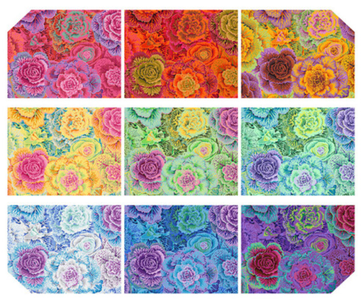 Kaffe Fassett Collective Brassica 2.5" Mini Design Roll Tower - 63 Pcs