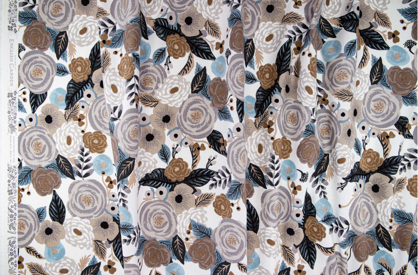 Garden Party - Juliet Rose Linen Multi Canvas - Remnant