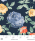Summer Rose - Lorraine - Midnight Metallic Yardage