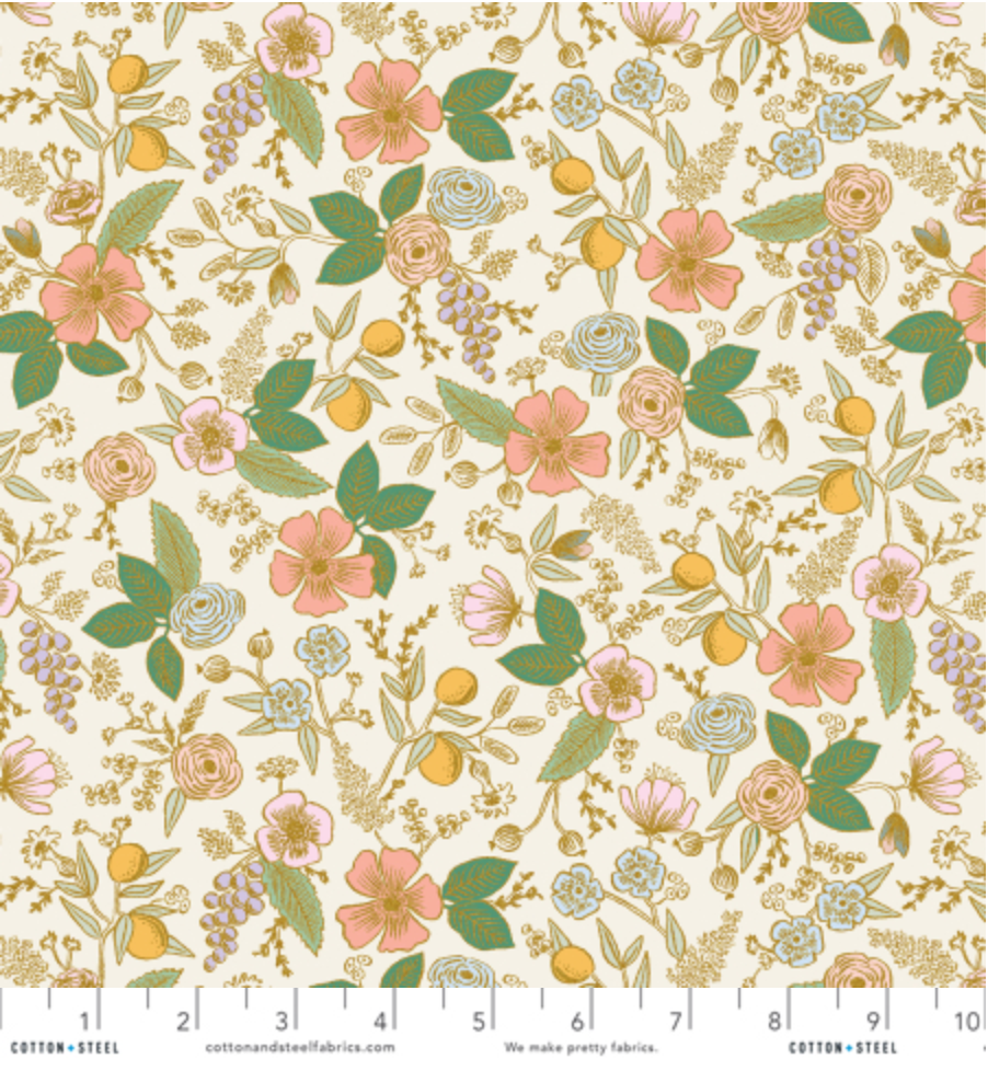 Orchard - Colette - Cream Metallic Yardage