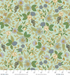 Orchard – Colette – Mint Metallic floral quilting cotton by Rifle Paper Co. for Cotton + Steel Fabrics