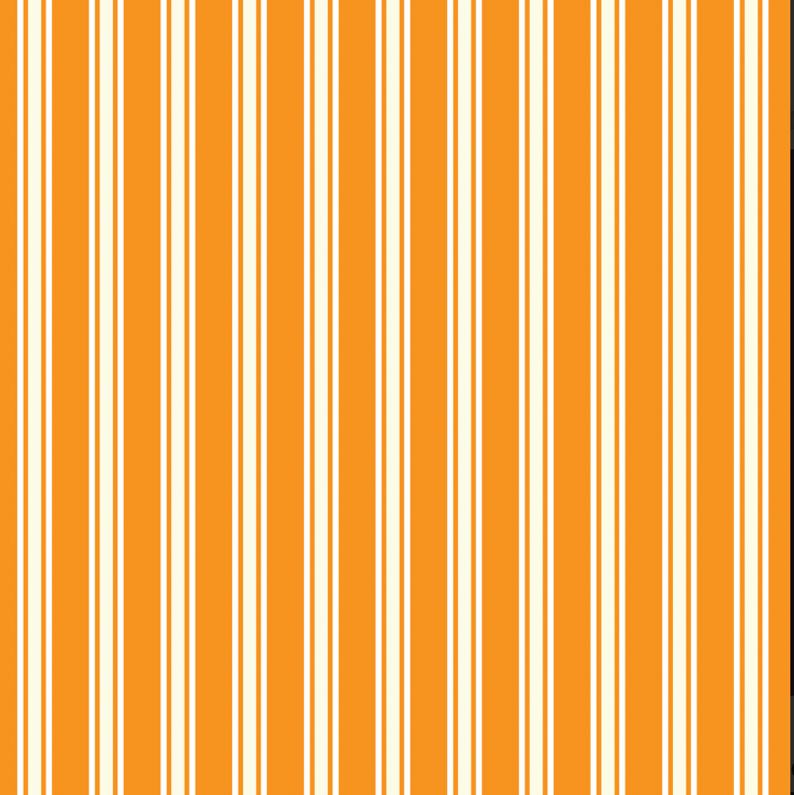 Witchy Woods - Terrifying Ticking Stripe on Halloween Orange Glow in the Dark Yardage