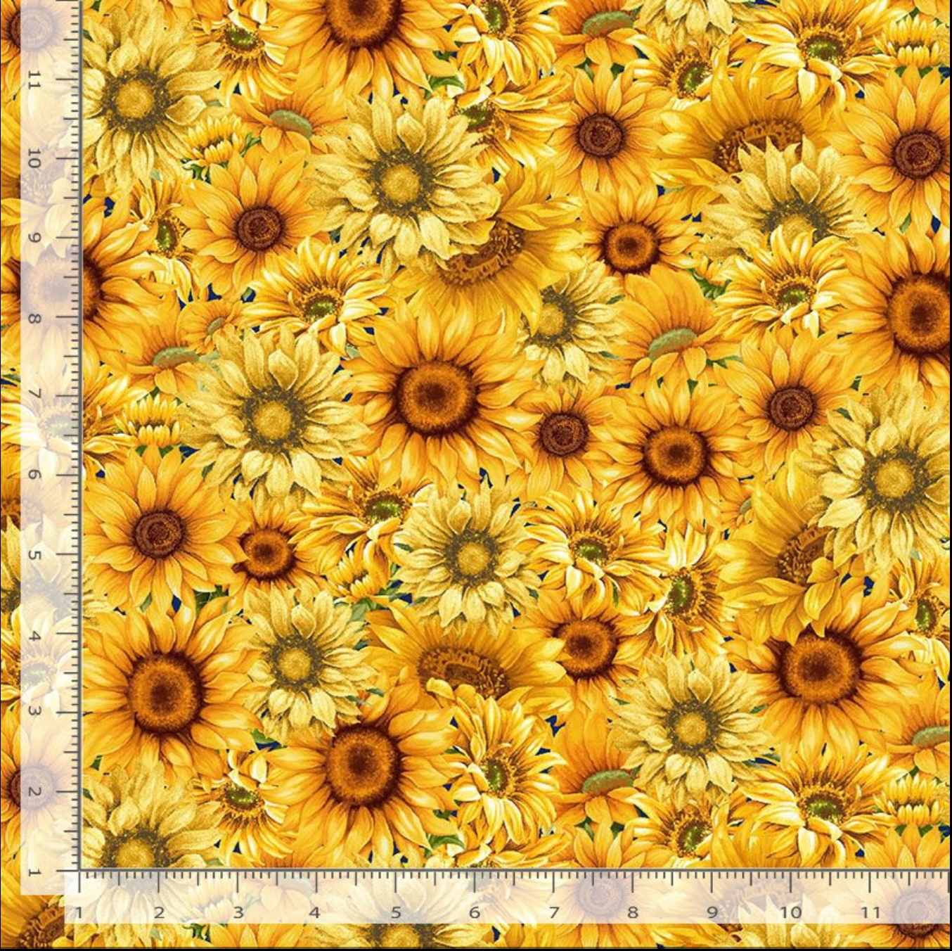 Sunflower Farm - Packed Sunflowers Yardage