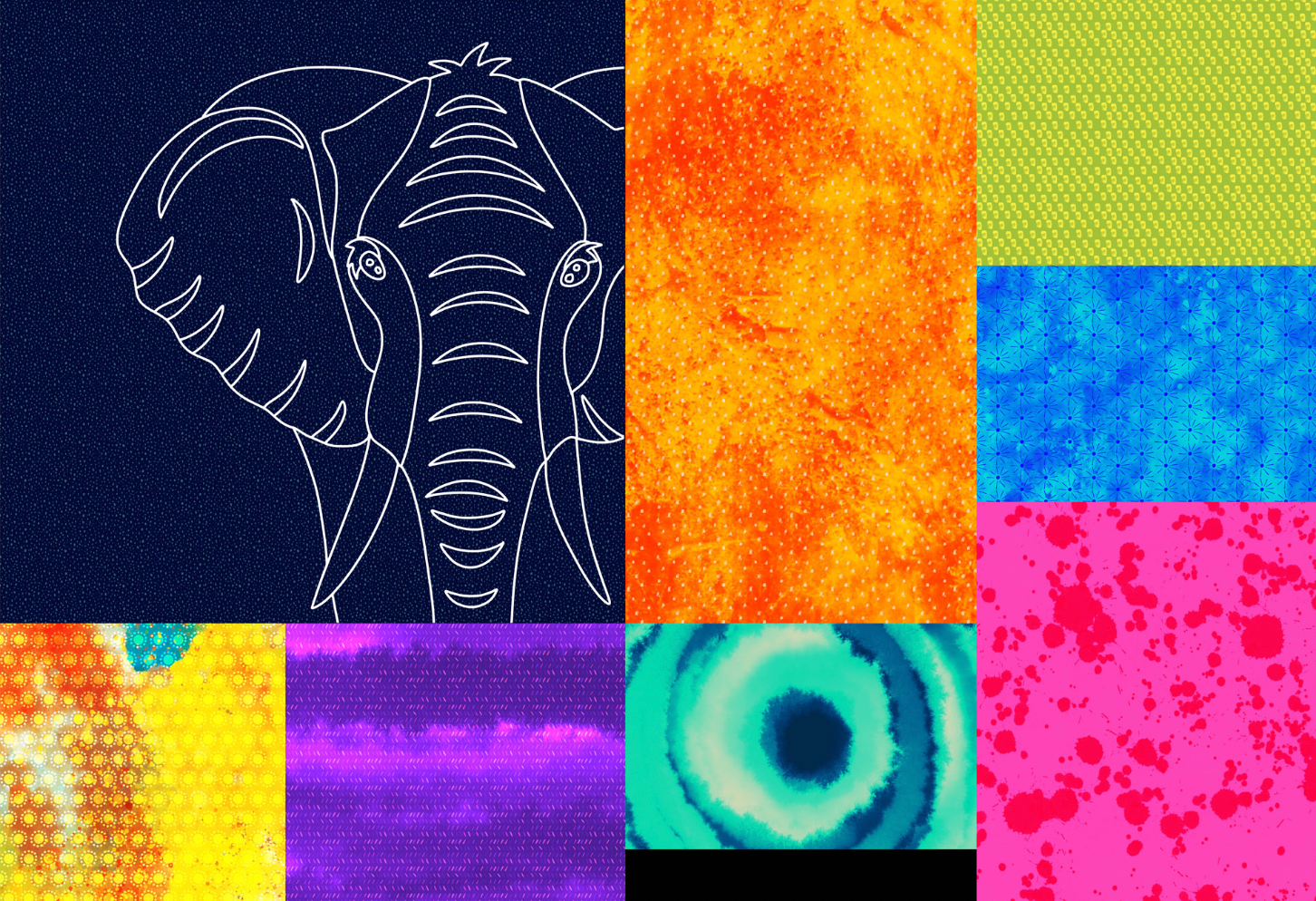 On Safari - Elephant Panel