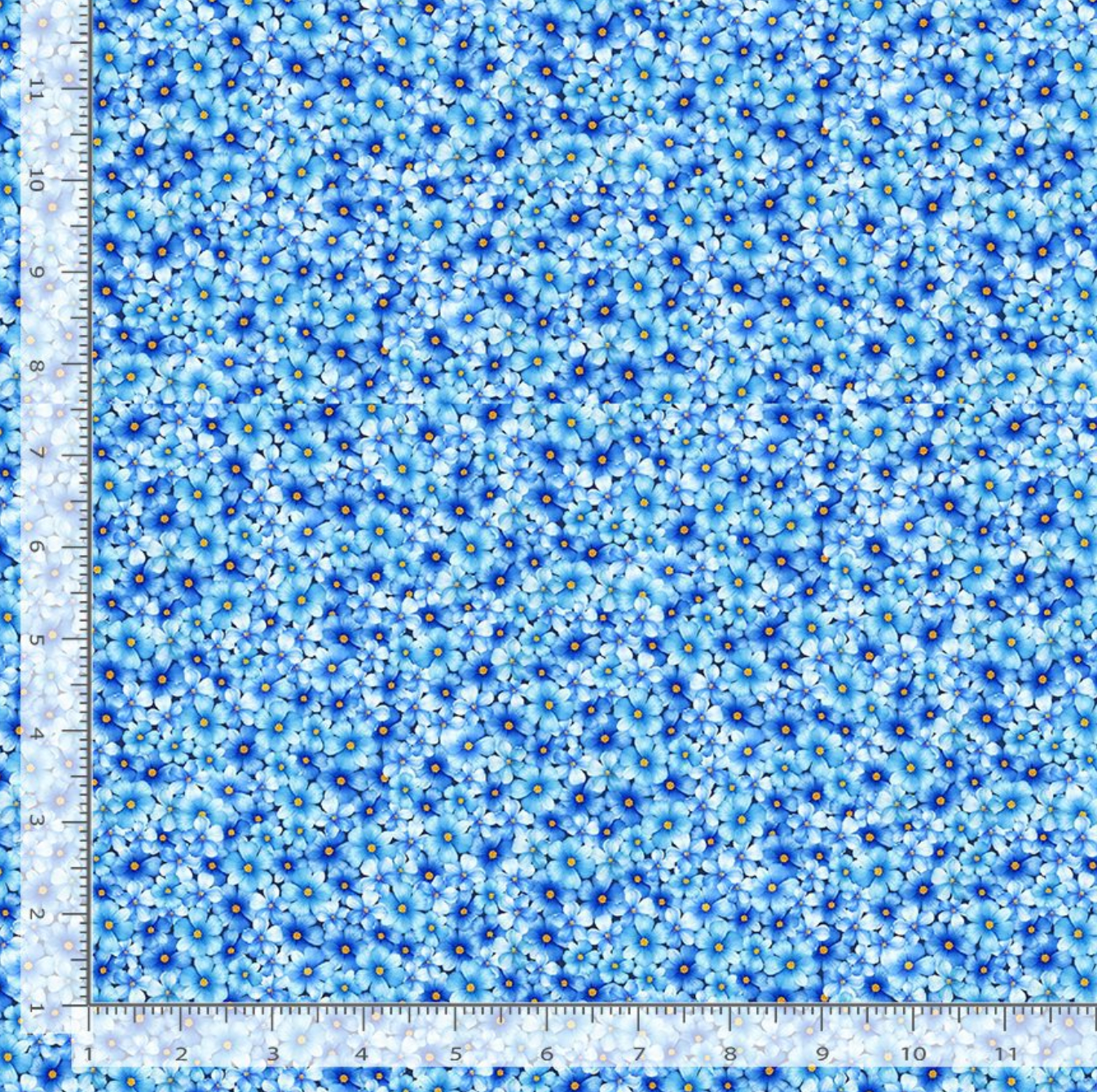 Mini floral print in blue from Bee & Bee Kind by Timeless Treasures