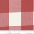 Isabella Wovens – Red fabric featuring a bold red and cream buffalo check pattern, 100% cotton by Moda Fabrics