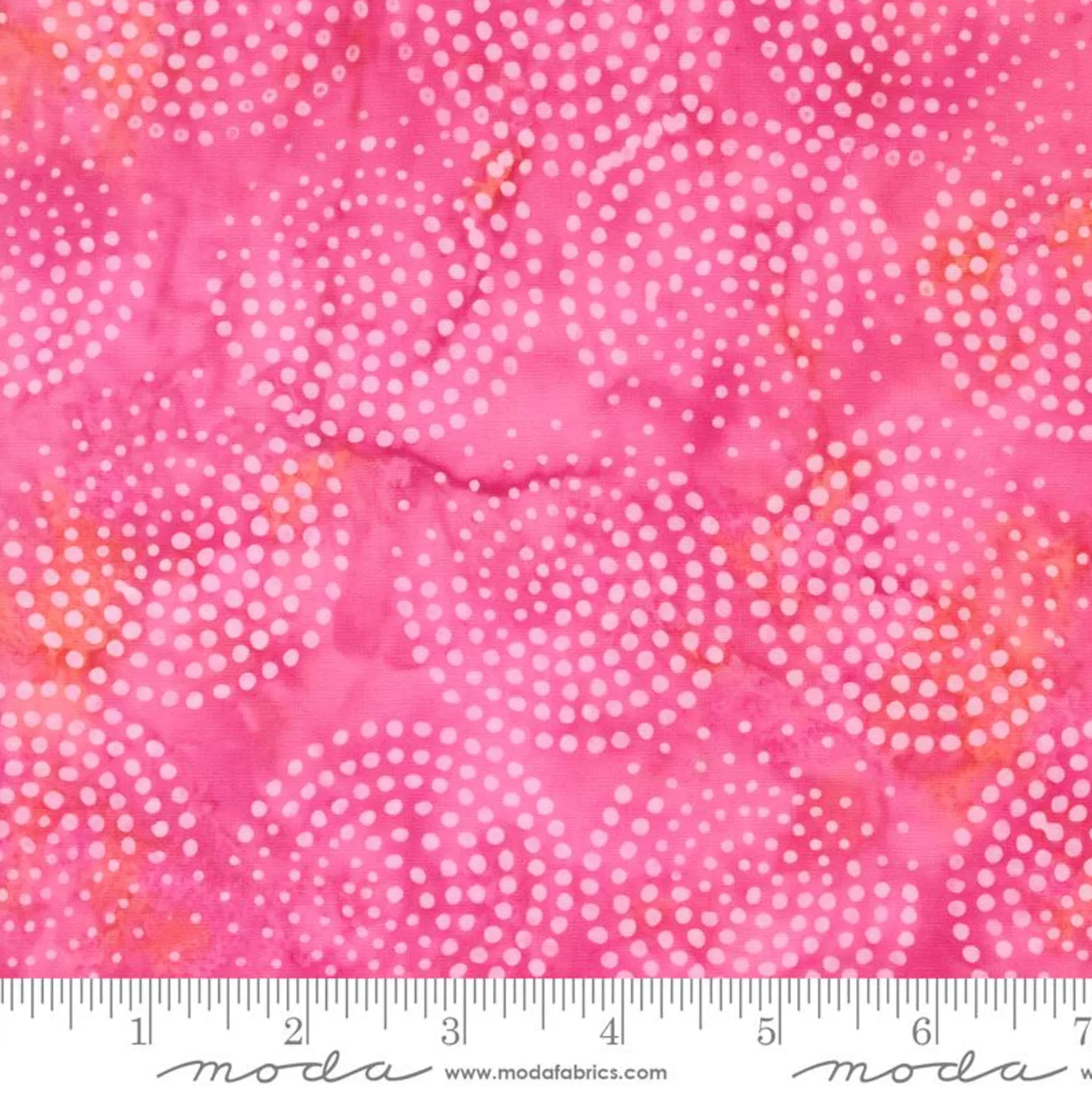 Echo Batiks – Fuchsia Swirl fabric featuring a dynamic fuchsia swirl pattern, 100% cotton batik by Moda Fabrics