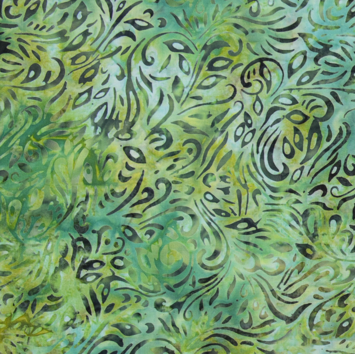 Malam Batiks VII – Swirl – Chartreuse Batik fabric by RJR Fabrics, featuring hand-dyed swirl patterns in a vibrant chartreuse hue.
