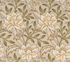 Morris Manor Hammersmith Florals Porcelain fabric – elegant vintage floral print by Barbara Brackman for Moda Fabrics (8393 11).